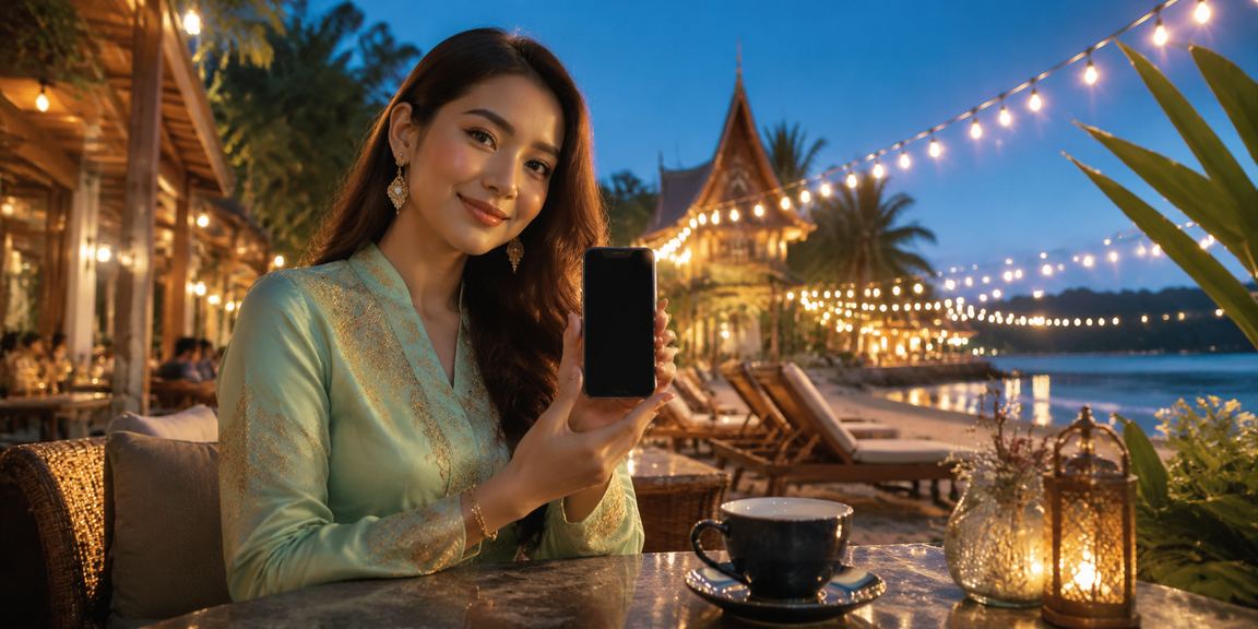 Pengguna dari Sarawak mengakses platform 320d melalui telefon pintar semasa Hari Raya